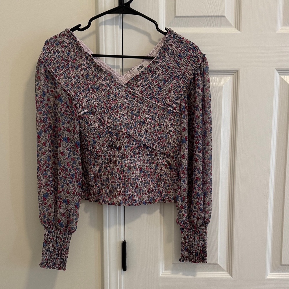 BB Dakota by Steve Madden Multicolor Smocked Blouse